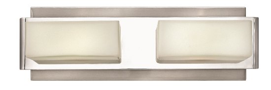 Picture of 60w Bath Domino G-9 Etched Opal Brushed Nickel Bath Two Light