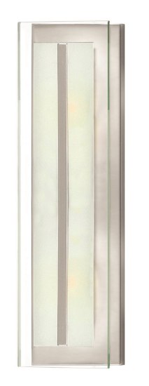 Picture of 100w Bath Latitude MED Clear Beveled Inside-Etched Brushed Nickel Bath Sconce