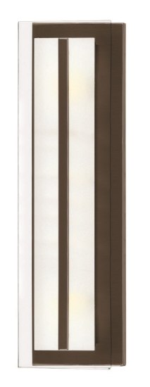 Picture of 100w Bath Latitude MED Clear Beveled Inside-Etched Oil Rubbed Bronze Bath Sconce