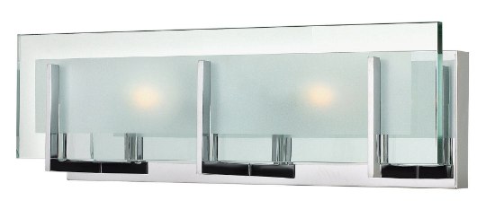 Picture of 7w Bath Latitude LED Clear Beveled Inside-Etched Chrome Bath Two Light