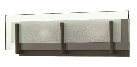 Foto para 7w Bath Latitude LED Clear Beveled Inside-Etched Oil Rubbed Bronze Bath Two Light