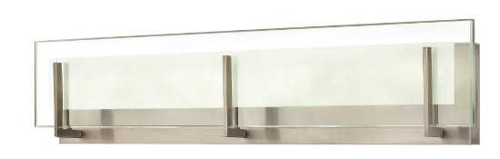 Foto para 7w Bath Latitude LED Clear Beveled Inside-Etched Brushed Nickel Bath Three Light