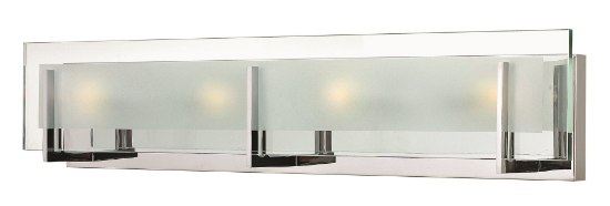 Picture of 60w Bath Latitude G-9 Clear Beveled Inside-Etched Chrome Bath Four Light