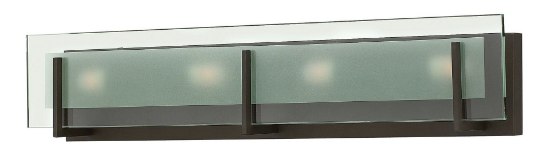 Picture of 7w Bath Latitude LED Clear Beveled Inside-Etched Oil Rubbed Bronze Bath Three Light