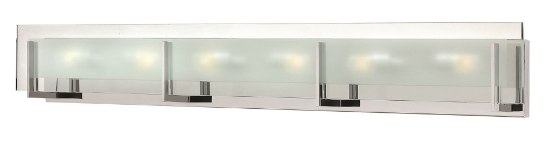 Picture of 60w Bath Latitude G-9 Clear Beveled Inside-Etched Chrome Bath Six Light