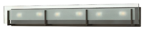 Foto para 7w Bath Latitude LED Clear Beveled Inside-Etched Oil Rubbed Bronze Bath Six Light