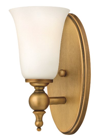 Foto para 100w Bath Yorktown MED Etched Opal Brushed Bronze Bath Sconce