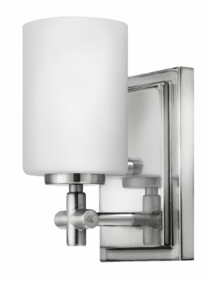 Picture of 100w Bath Laurel MED Etched Opal Polished Nickel Bath Sconce