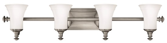 Foto para 100w Bath Alice MED Etched Opal Antique Nickel Bath Four Light