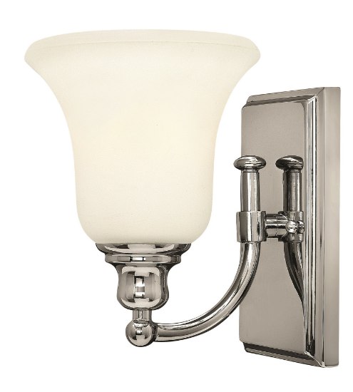 Foto para 100w Bath Colette MED White Etched Chrome Bath Sconce