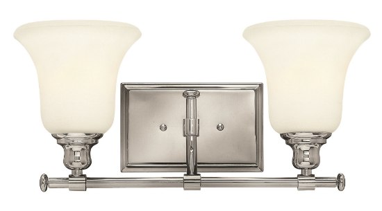 Foto para 100w Bath Colette MED White Etched Chrome Bath Two Light