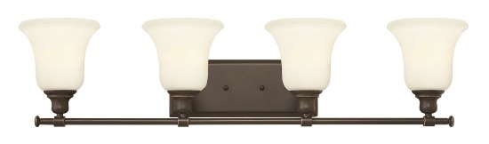 Picture of 100w Bath Colette MED White Etched Oil Rubbed Bronze Bath Four Light