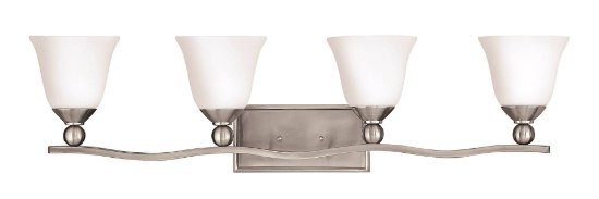 Foto para 15w Bath Bolla LED Etched Opal Brushed Nickel Bath Four Light