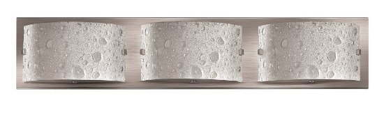 Foto para 60w Bath Daphne G-9 Etched Bubble Art Brushed Nickel Bath Three Light