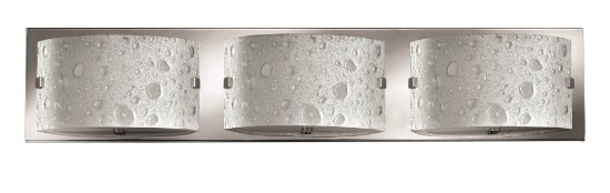 Foto para 7w Bath Daphne LED Etched Bubble Art Chrome Bath Three Light