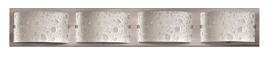 Foto para 60w Bath Daphne G-9 Etched Bubble Art Brushed Nickel Bath Four Light