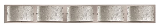 Picture of 60w Bath Daphne G-9 Etched Bubble Art Brushed Nickel Bath Five Light