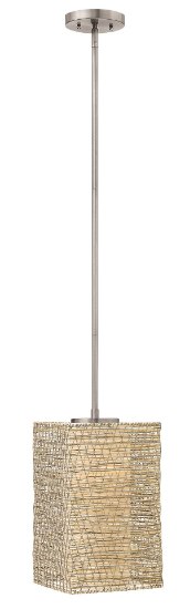 Picture of 100w Mini-Pendant Maya MED White Etched Brushed Nickel*