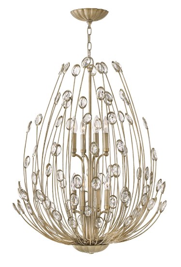 Foto para 60w Chandelier Tulah CAND Silver Leaf* Two Tier