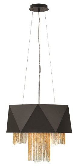 Picture of 60w Chandelier Zuma CAND Satin Black Single Tier