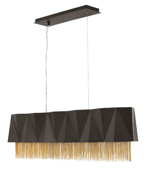 Picture of 60w Chandelier Zuma CAND Satin Black Linear