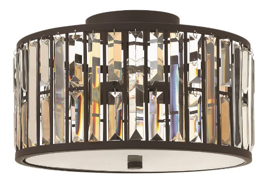 Foto para 100w Foyer Gemma MED Vintage Bronze Flush Mount