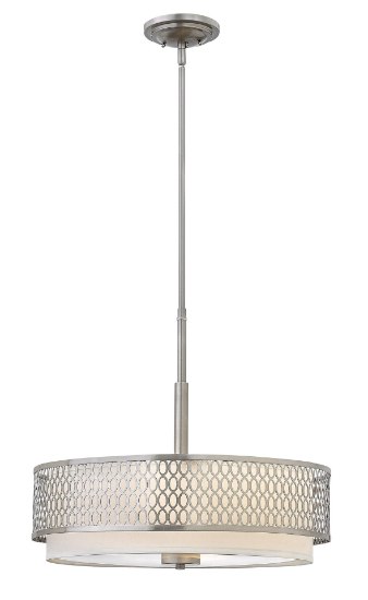 Picture of 100w Chandelier Jules MED Etched Lens Brushed Nickel* Inverted Pendant