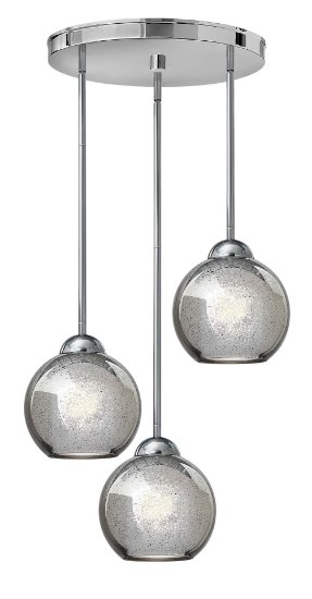 Picture of 100w Pendant Vivo MED Faux Mercury Polished Chrome* Pendant Pairings