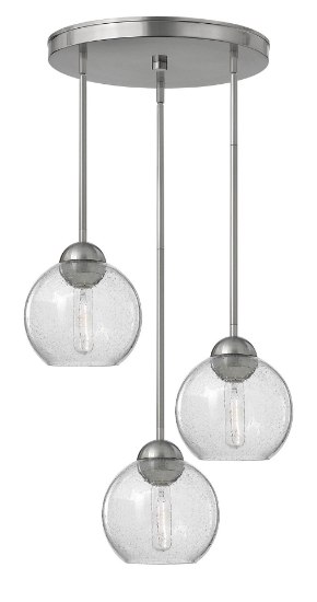 Picture of 100w Pendant Vivo MED Clear Seedy Brushed Nickel* Pendant Pairings