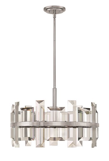 Foto para 60w Chandelier Odette CAND Polished Nickel* Single Tier Pendant