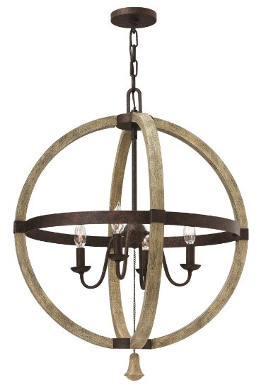 Picture of 60w Chandelier Middlefield CAND Iron Rust* Single Tier Foyer