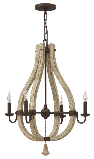 Picture of 60w Chandelier Middlefield CAND Iron Rust* Single Tier