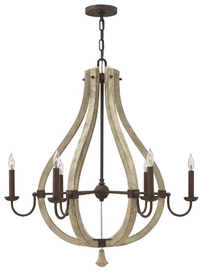 Picture of 60w Chandelier Middlefield CAND Iron Rust* Single Tier Foyer