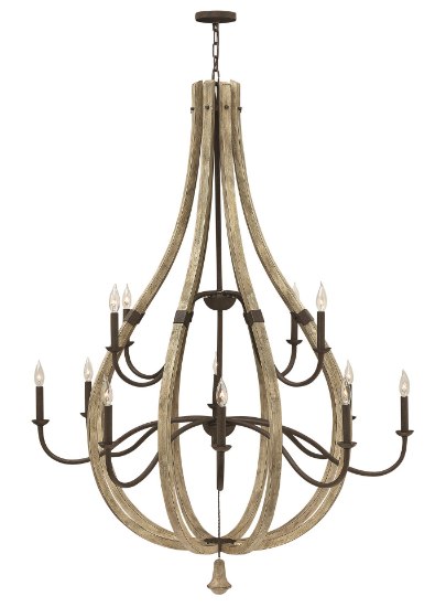 Foto para 60w Chandelier Middlefield CAND Iron Rust* Two Tier Foyer