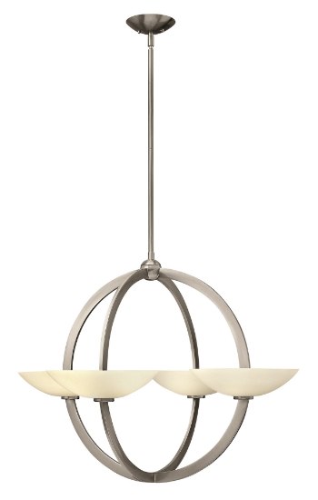 Foto para 60w Chandelier Method G-9 Etched Opal Brushed Nickel* Stem Hung