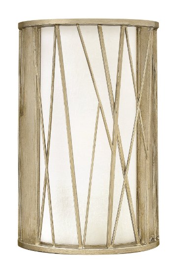 Foto para 75w Sconce Nest MED White Scavo Silver Leaf*