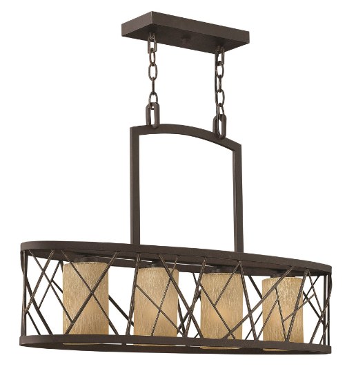 Foto para 100w Chandelier Nest MED Distressed Amber Etched Oil Rubbed Bronze* Linear Downlight