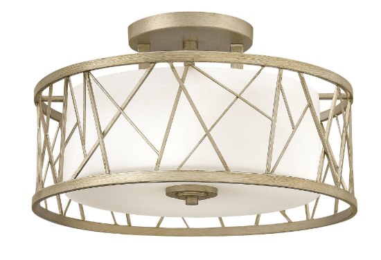 Picture of 75w Foyer Nest MED Silver Leaf* Semi-flush Mount