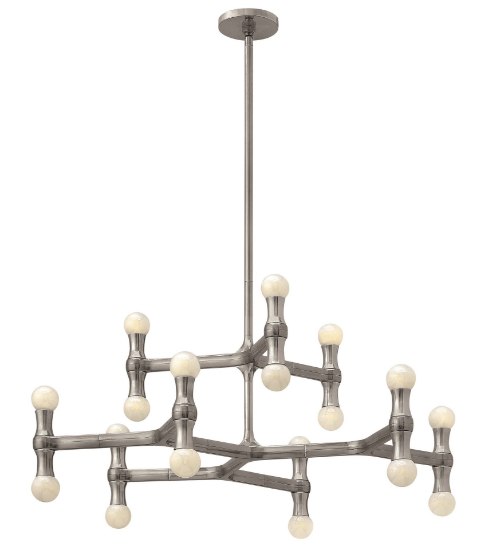 Foto para 60w Chandelier Karma CAND Polished Aluminum Two Tier Foyer