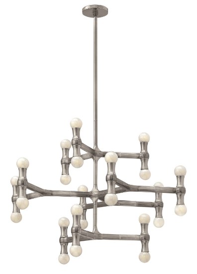 Foto para 40w Chandelier Karma CAND Polished Aluminum Three Tier Foyer