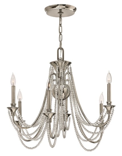 Picture of 60w Chandelier Cortina CAND Polished Nickel* Single Tier