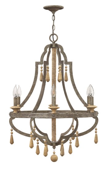 Picture of 60w Chandelier Cordoba CAND Distressed Iron Single Tier