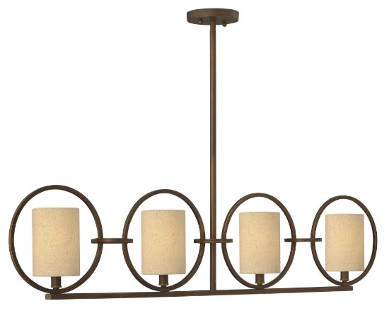 Foto para 60w Chandelier Pandora CAND Brushed Cinnamon Single Tier Linear