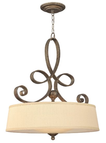 Picture of 100w Foyer Monterey MED Brushed Merlot Inverted Pendant