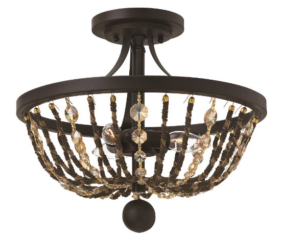 Foto para 60w Foyer Hamlet CAND Vintage Bronze Semi-flush Mount