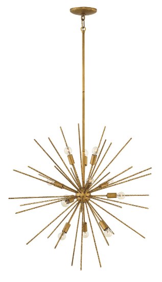 Picture of 60w Chandelier Tryst CAND Hammered Bronze Stem Hung Pendant