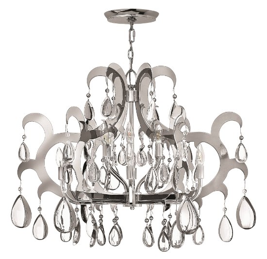 Picture of 60w Chandelier Xanadu CAND Polished Stainless Steel* Two Tier Foyer