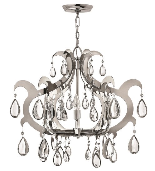 Picture of 60w Chandelier Xanadu CAND Polished Stainless Steel* Single Tier Foyer