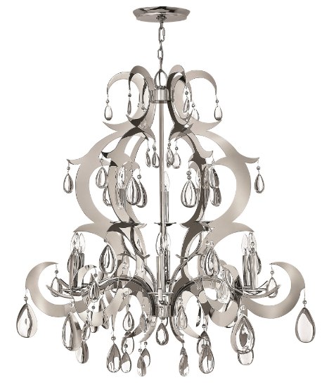 Picture of 60w Chandelier Xanadu CAND Polished Stainless Steel* Two Tier Foyer