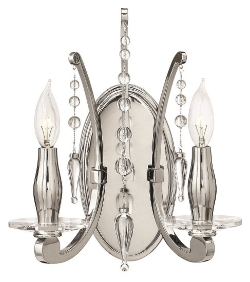 Picture of 60w Sconce Alexandra CAND Polished Nickel* Two Light Sconce